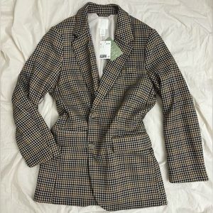 vintage oversized plaid h&m blazer